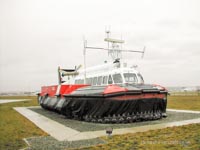 Hovercraft 045 on Static Display outside the base at Sea Island